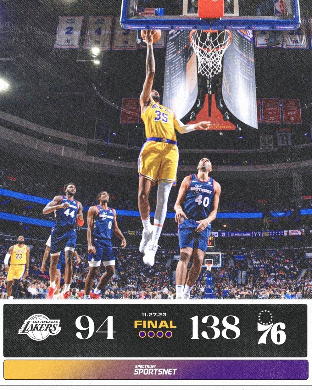 火箭横扫76人，浓眉哥关键制胜